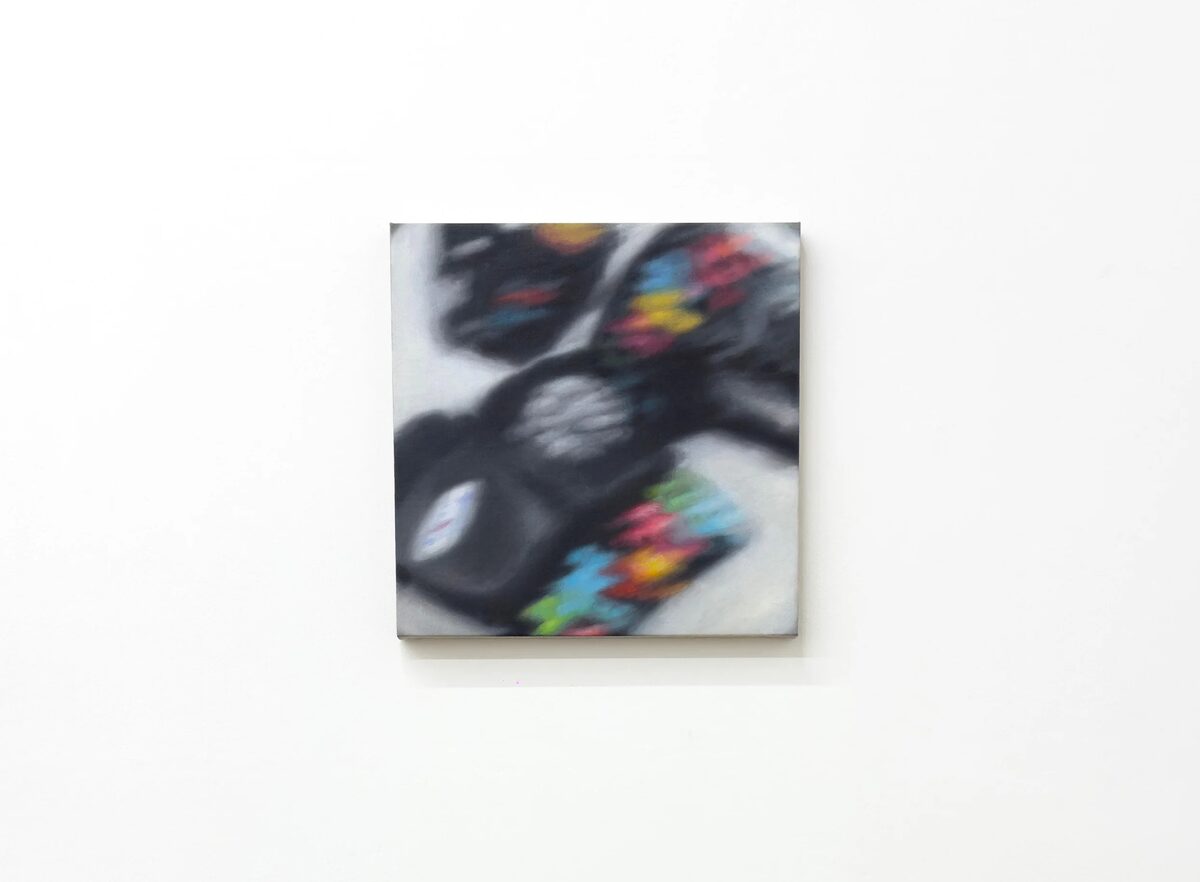 Marek Wolfryd, *[Swipe Painting or Abstraction of a Globalized Capitalism or the Manipulation of a Brush Where the Infinite Variety of Phenomena Are Concealed (Chrome Hearts Boxing Gloves)](\artworks\d080c8b5-a2bd-4f72-076c-08ded3b439b7)*