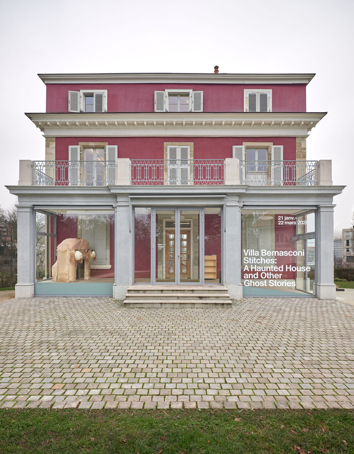 Installation view of *[Stitches: A Haunted House and Other Ghost Stories](/exhibitions/a36d3ab5-ba4c-4774-b809-a0d1f59412f6)*, [Villa Bernasconi](/institutions/91512a56-5364-49ee-784f-08ddfb507982), Geneva, January 21, 2026–March 22, 2026