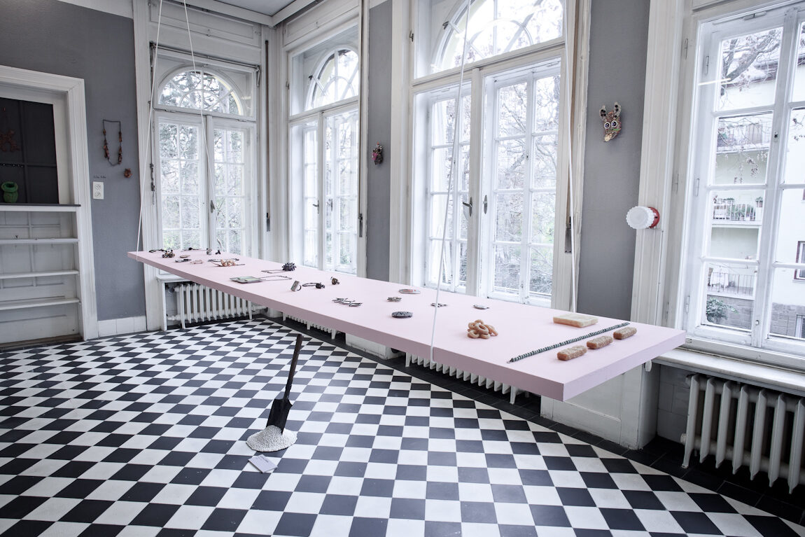 Installation view of *[Reproduced Paradise](\exhibitions\e12150b4-7c47-4bb0-ad65-6e10e0bd9ee3)*, [Váncza Villa](\institutions\cc376b6c-8d2f-4525-017c-08defca89df9), Budapest, November 4, 2016–December 2, 2016