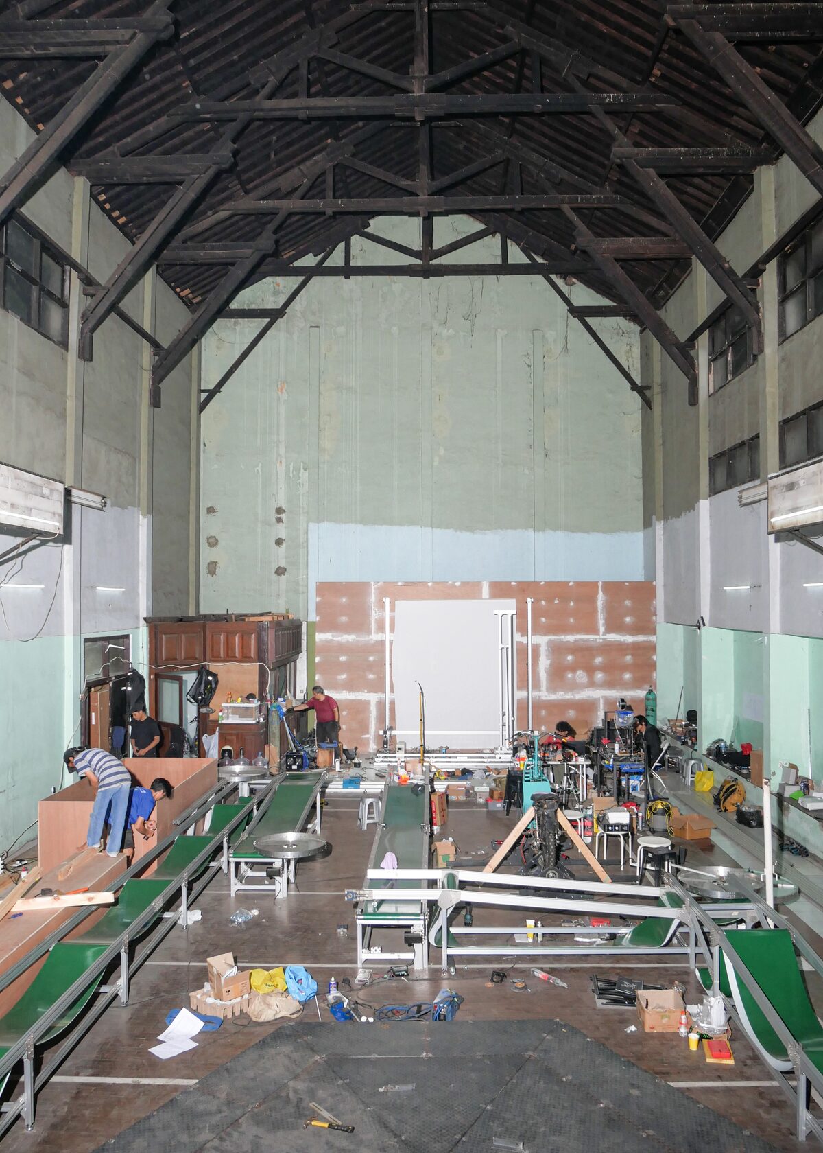 Bandung studio preparation for *[Sumber Alam](\exhibitions\c6979853-7d14-487b-b91a-7a8e46b55365)* at [Kunsthalle Basel](\institutions\ec5d9539-8d8d-4820-bbdc-08dd51b0ef1f)