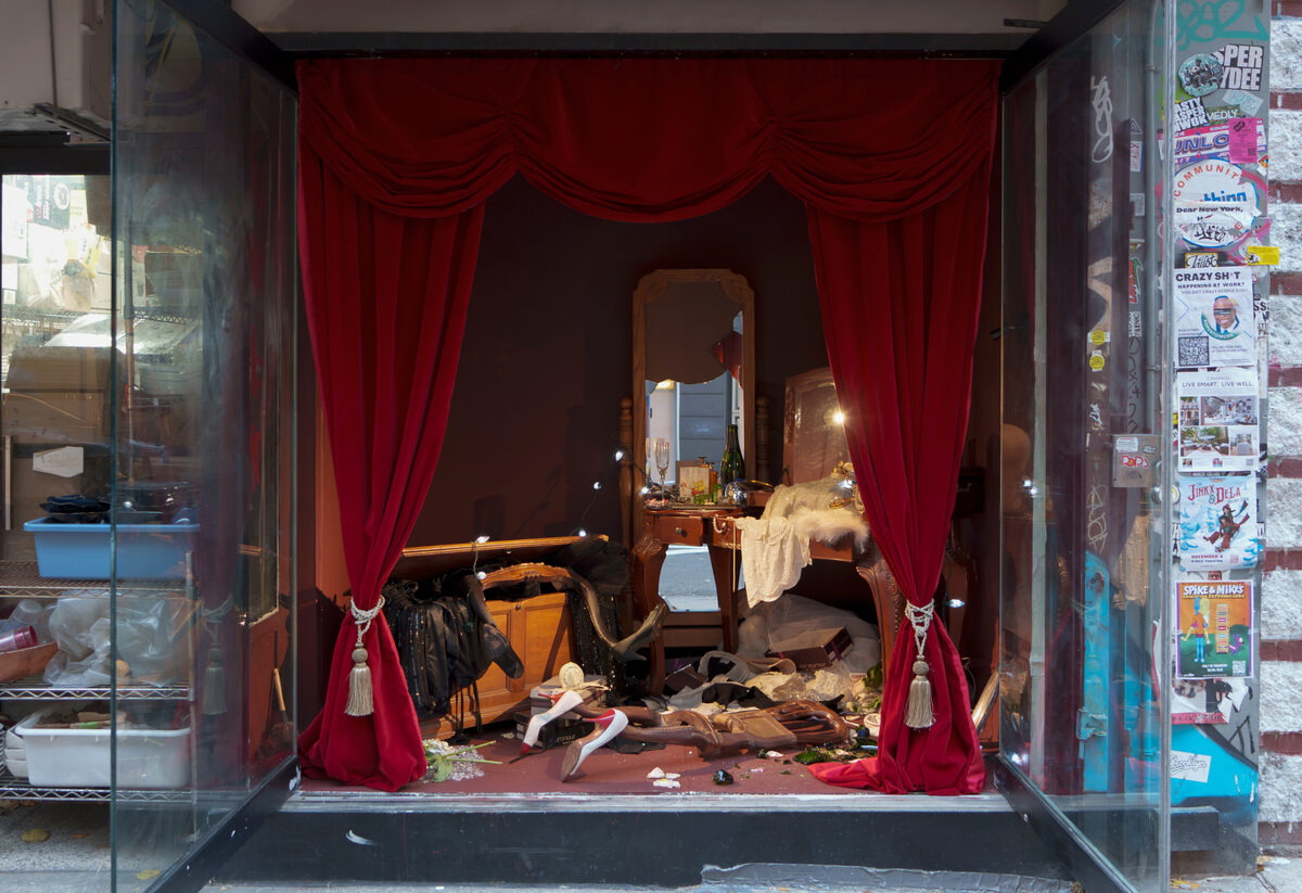 Installation view of *[The Christmas Show](\exhibitions\8e1c4af0-be6d-444d-bd7e-31aa5575f382)* at [Below Grand](\institutions\b41058d4-cdb3-43ca-0b86-08de7e3aac29) (New York, NY 2025)