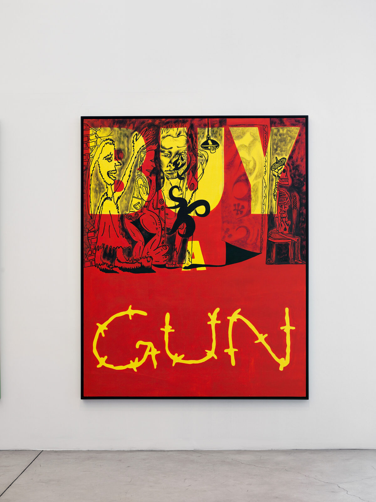 Bora Akıncıtürk, [*Buy A Gun*](/artworks/f541b912-7d19-4389-8afc-08ded552a423), 2019. From the exhibition [*(APPLAUSE)*](/exhibitions/cae1a29e-4cdb-4a08-83b9-f75a5b0bb289) at [PİLEVNELİ](/institutions/010dad79-d5fe-4570-e86a-08ded54738fc), Istanbul, 2019.